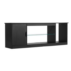 VEVOR TV Stand for TVs up to 65 in Modern Entertainment Center with Glass Shelf