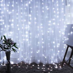 Curtain String Lights, 300 LED 9.8ft x 9.8ft 8 Lighting Modes Fairy Lights USB Powered