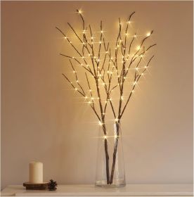 Lighted Brown Branches Battery Operated with Timer 30IN 100 LED Fairy Lights