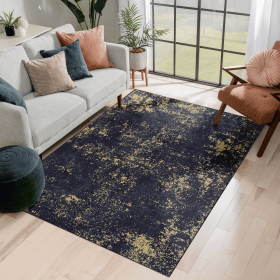 LOOM & LUXE 5x8 Area Rug for Bedroom, Washable Rug, Low-Pile, Non-Slip, Non-Shedding, Foldable, Kid&Pet Friendly - Area Rugs for living room, bed