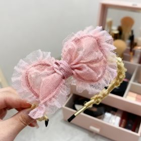 Pearl Yarn Headbands-Pink 9474 (Color: Pink)